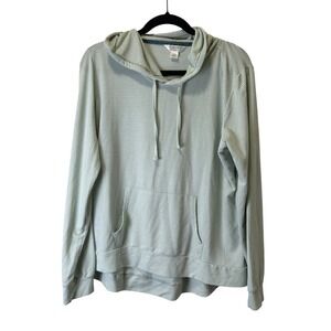 Weatherproof Vintage Light Green Mens Hoodie Size L Viscose Blend Pullover